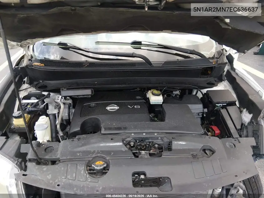 2014 Nissan Pathfinder Platinum VIN: 5N1AR2MN7EC636637 Lot: 45404226