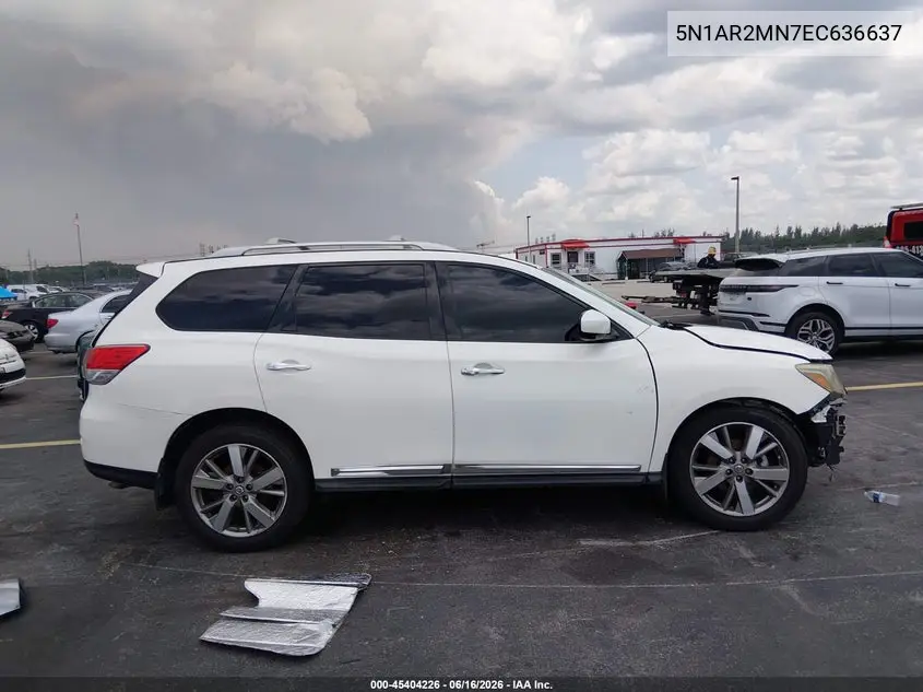 2014 Nissan Pathfinder Platinum VIN: 5N1AR2MN7EC636637 Lot: 45404226