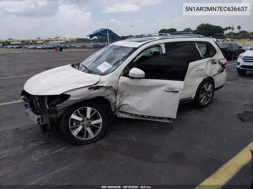 2014 Nissan Pathfinder Platinum VIN: 5N1AR2MN7EC636637 Lot: 45404226