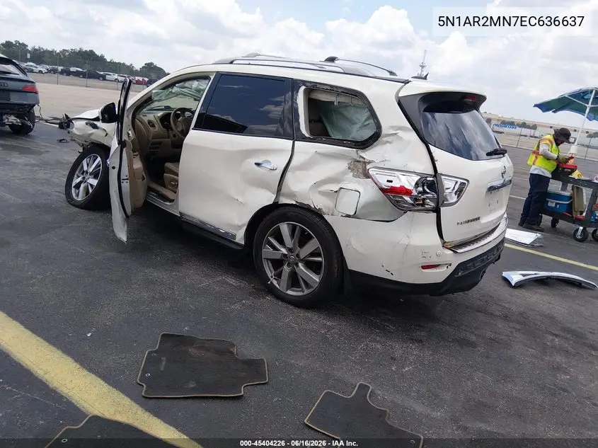 2014 Nissan Pathfinder Platinum VIN: 5N1AR2MN7EC636637 Lot: 45404226