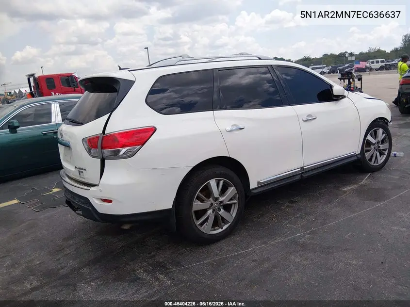 2014 Nissan Pathfinder Platinum VIN: 5N1AR2MN7EC636637 Lot: 45404226