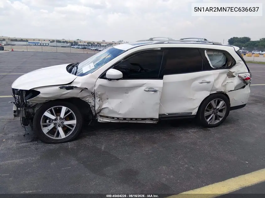 2014 Nissan Pathfinder Platinum VIN: 5N1AR2MN7EC636637 Lot: 45404226