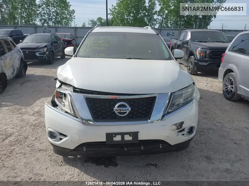 2015 Nissan Pathfinder S/Sv/Sl/Platinum VIN: 5N1AR2MM9FC666831 Lot: 12621418