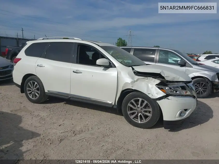 2015 Nissan Pathfinder S/Sv/Sl/Platinum VIN: 5N1AR2MM9FC666831 Lot: 12621418
