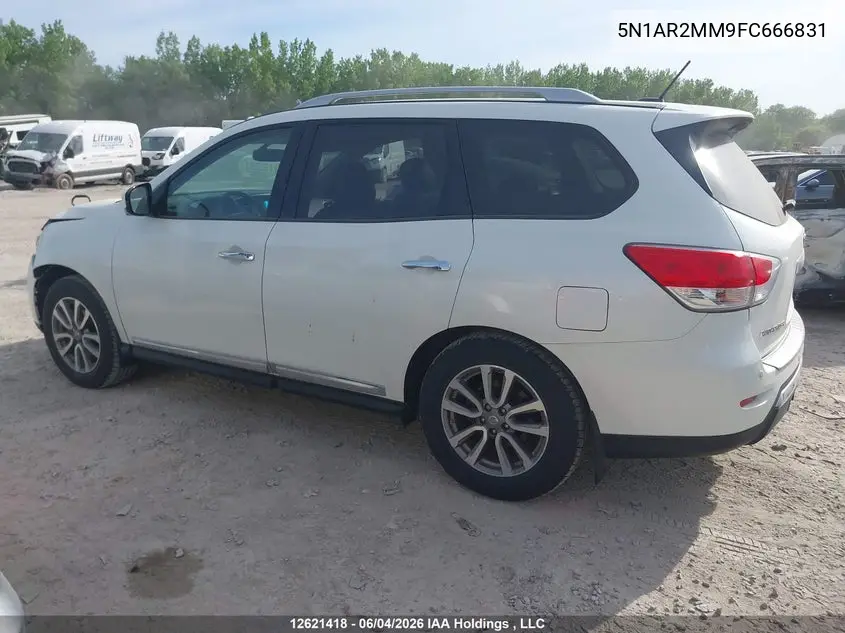 2015 Nissan Pathfinder S/Sv/Sl/Platinum VIN: 5N1AR2MM9FC666831 Lot: 12621418
