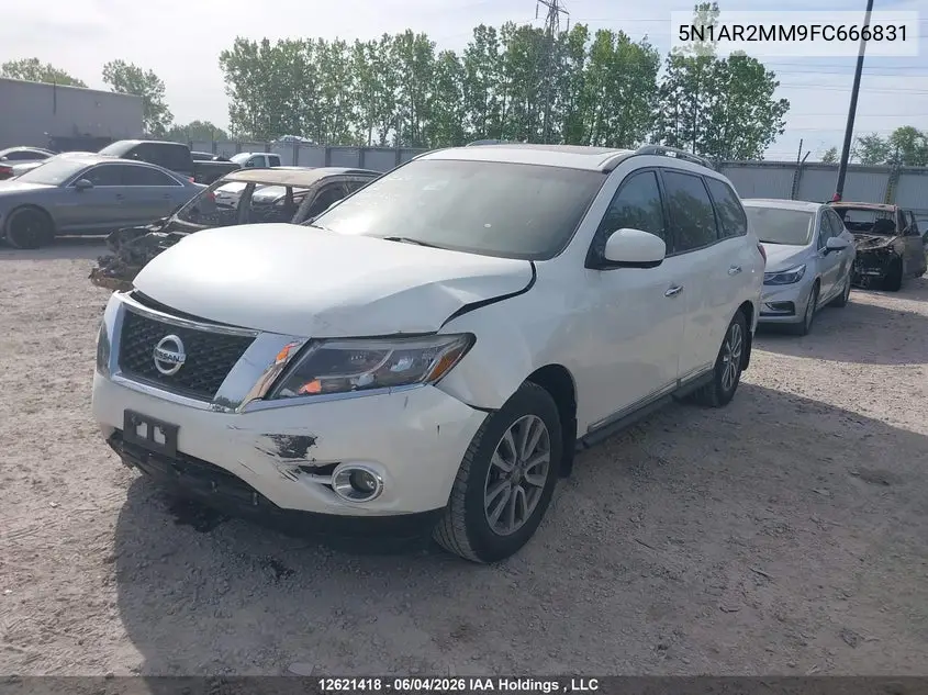 2015 Nissan Pathfinder S/Sv/Sl/Platinum VIN: 5N1AR2MM9FC666831 Lot: 12621418
