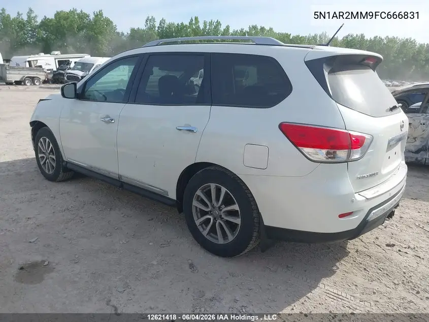 2015 Nissan Pathfinder S/Sv/Sl/Platinum VIN: 5N1AR2MM9FC666831 Lot: 12621418