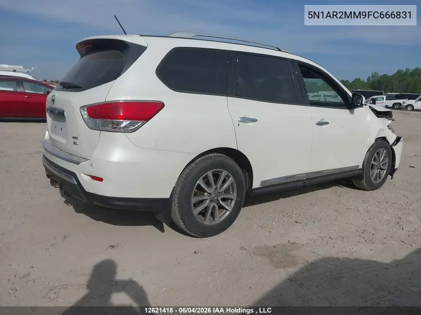 2015 Nissan Pathfinder S/Sv/Sl/Platinum VIN: 5N1AR2MM9FC666831 Lot: 12621418