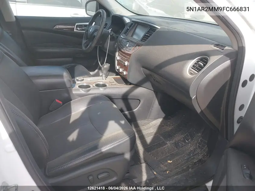 2015 Nissan Pathfinder S/Sv/Sl/Platinum VIN: 5N1AR2MM9FC666831 Lot: 12621418