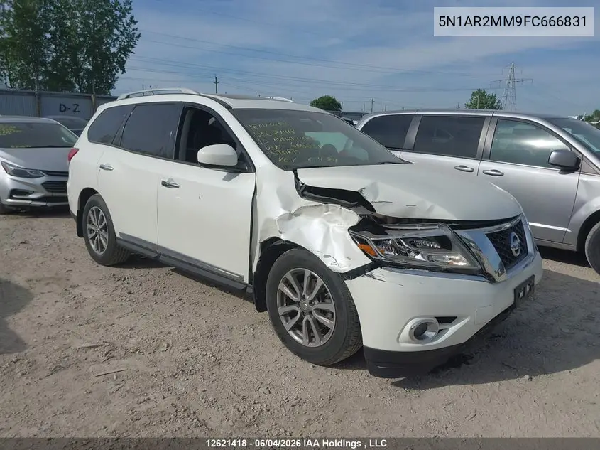 2015 Nissan Pathfinder S/Sv/Sl/Platinum VIN: 5N1AR2MM9FC666831 Lot: 12621418