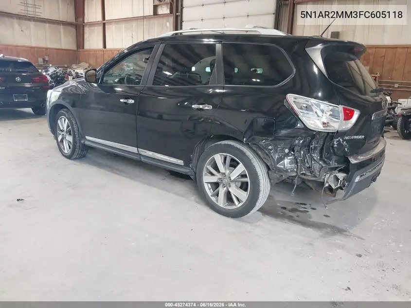 2015 Nissan Pathfinder Platinum VIN: 5N1AR2MM3FC605118 Lot: 45274374