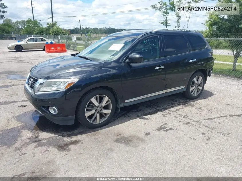 2015 Nissan Pathfinder Platinum VIN: 5N1AR2MN5FC624214 Lot: 45274725