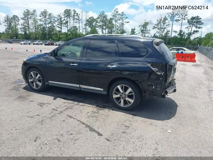 2015 Nissan Pathfinder Platinum VIN: 5N1AR2MN5FC624214 Lot: 45274725