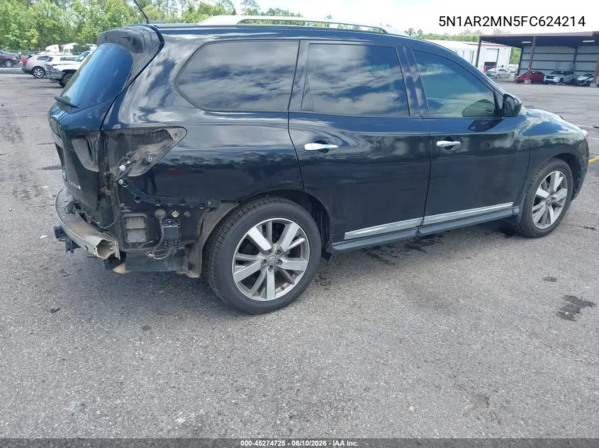 2015 Nissan Pathfinder Platinum VIN: 5N1AR2MN5FC624214 Lot: 45274725