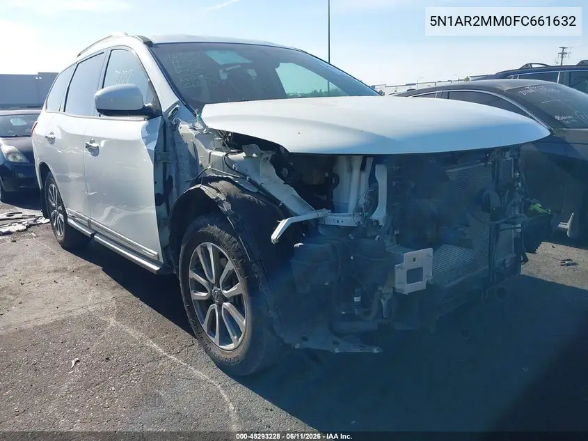 2015 Nissan Pathfinder Sl VIN: 5N1AR2MM0FC661632 Lot: 45293228