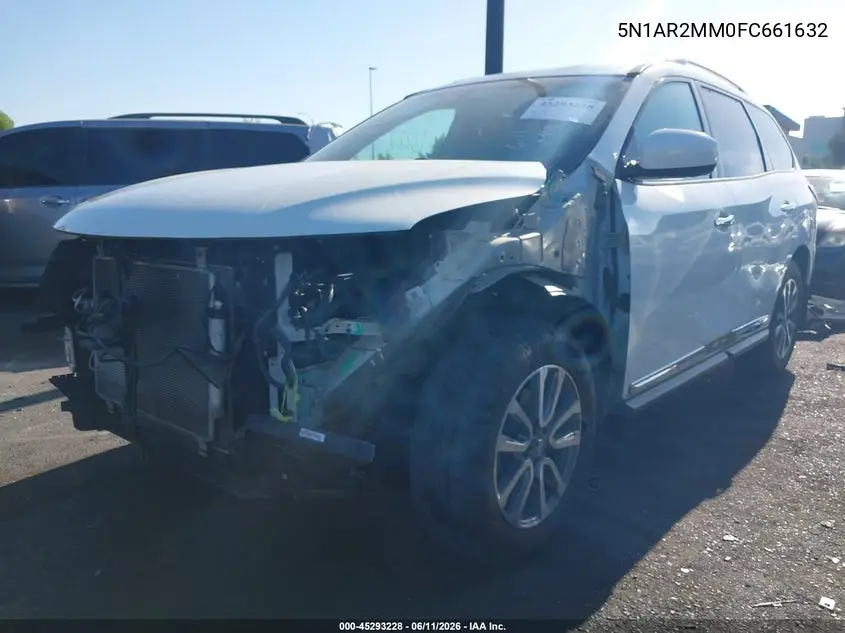 2015 Nissan Pathfinder Sl VIN: 5N1AR2MM0FC661632 Lot: 45293228
