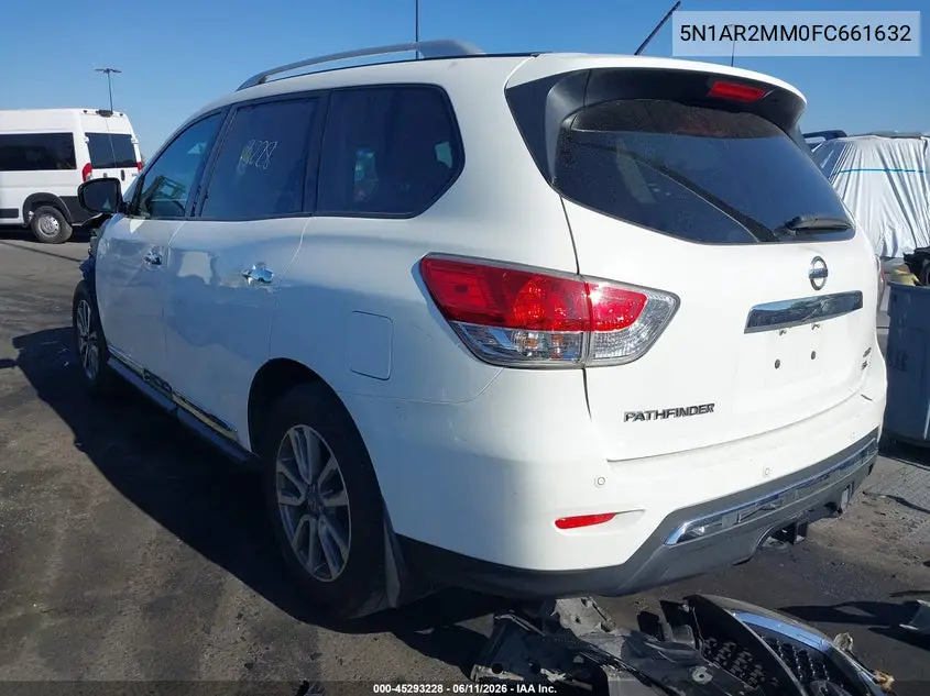 2015 Nissan Pathfinder Sl VIN: 5N1AR2MM0FC661632 Lot: 45293228
