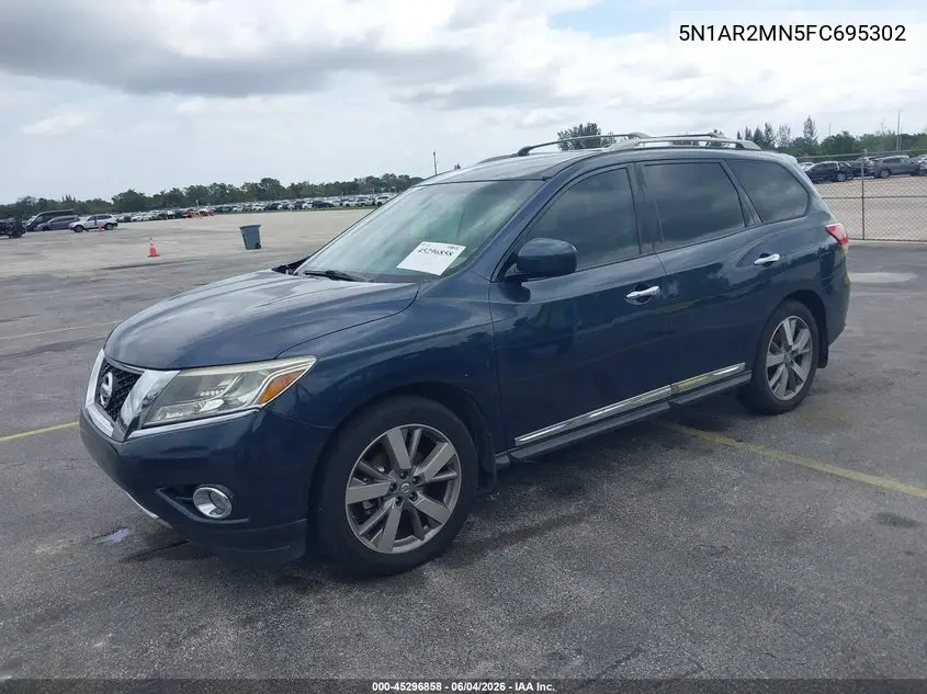 2015 Nissan Pathfinder Platinum VIN: 5N1AR2MN5FC695302 Lot: 45296858