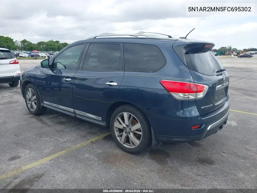 2015 Nissan Pathfinder Platinum VIN: 5N1AR2MN5FC695302 Lot: 45296858