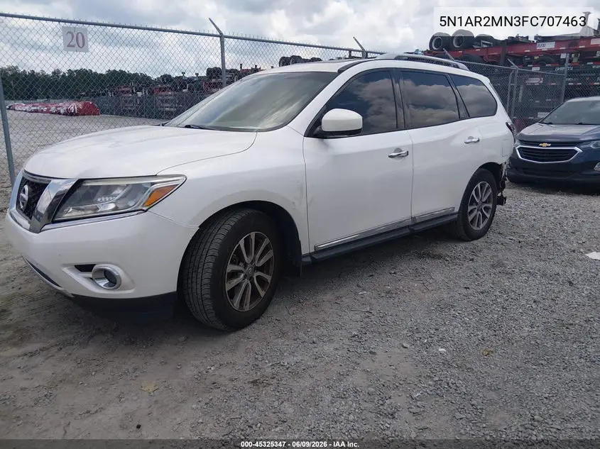 2015 Nissan Pathfinder Sl VIN: 5N1AR2MN3FC707463 Lot: 45325347