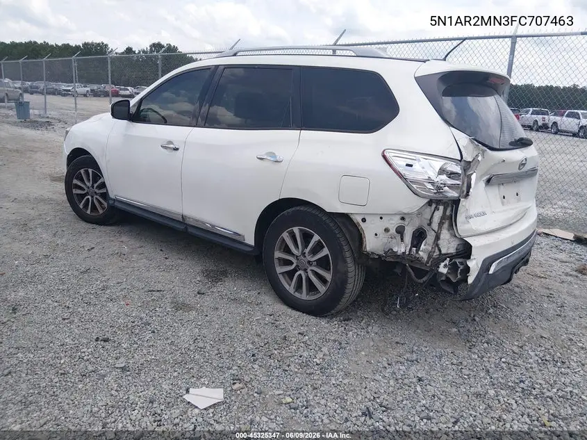 2015 Nissan Pathfinder Sl VIN: 5N1AR2MN3FC707463 Lot: 45325347