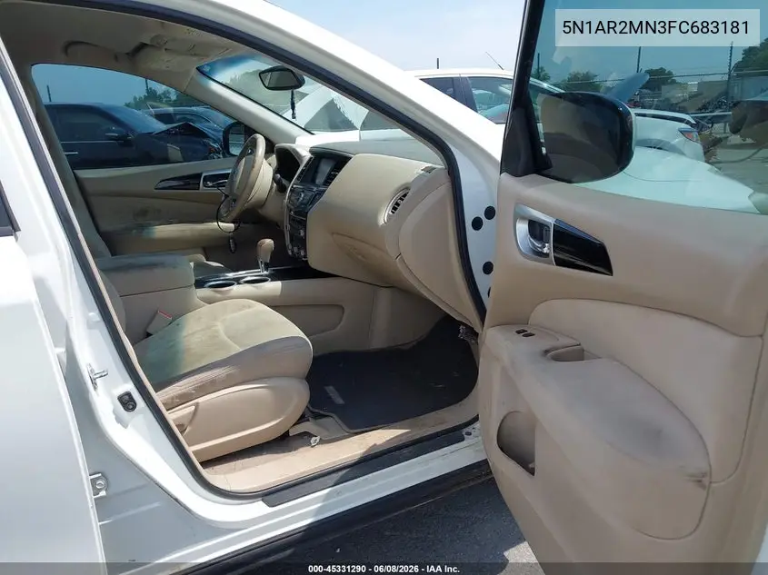 2015 Nissan Pathfinder Platinum/S/Sl/Sv VIN: 5N1AR2MN3FC683181 Lot: 45331290
