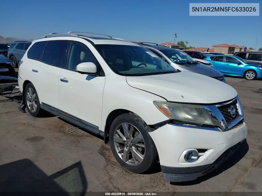 2015 Nissan Pathfinder Platinum VIN: 5N1AR2MN5FC633026 Lot: 45335919