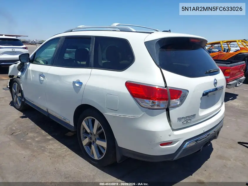2015 Nissan Pathfinder Platinum VIN: 5N1AR2MN5FC633026 Lot: 45335919