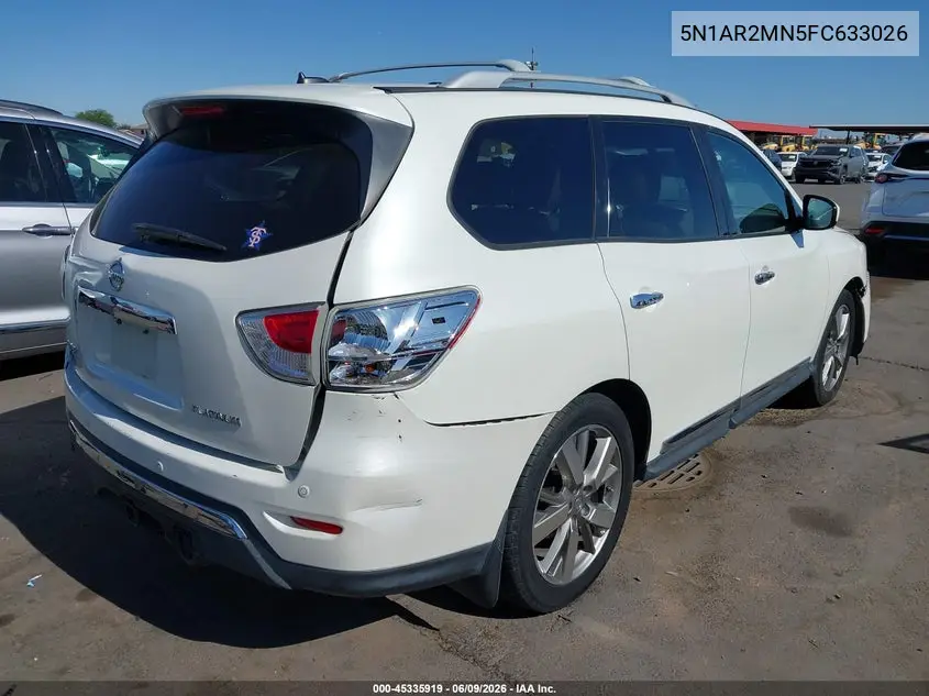 2015 Nissan Pathfinder Platinum VIN: 5N1AR2MN5FC633026 Lot: 45335919