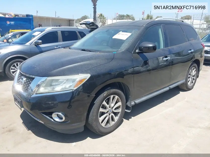 2015 Nissan Pathfinder Sv VIN: 5N1AR2MNXFC716998 Lot: 45346499
