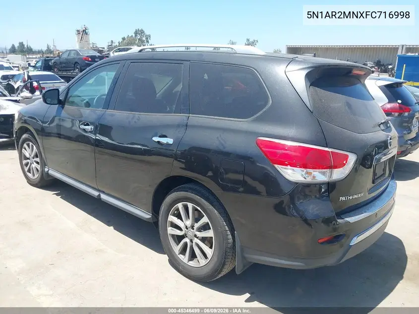 2015 Nissan Pathfinder Sv VIN: 5N1AR2MNXFC716998 Lot: 45346499