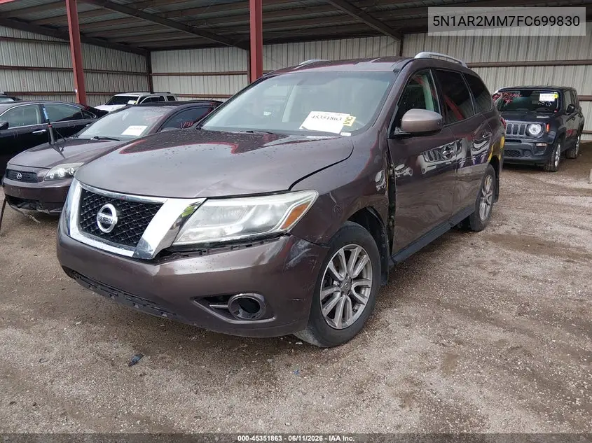 2015 Nissan Pathfinder Sv VIN: 5N1AR2MM7FC699830 Lot: 45351863