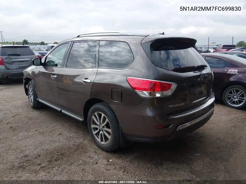 2015 Nissan Pathfinder Sv VIN: 5N1AR2MM7FC699830 Lot: 45351863
