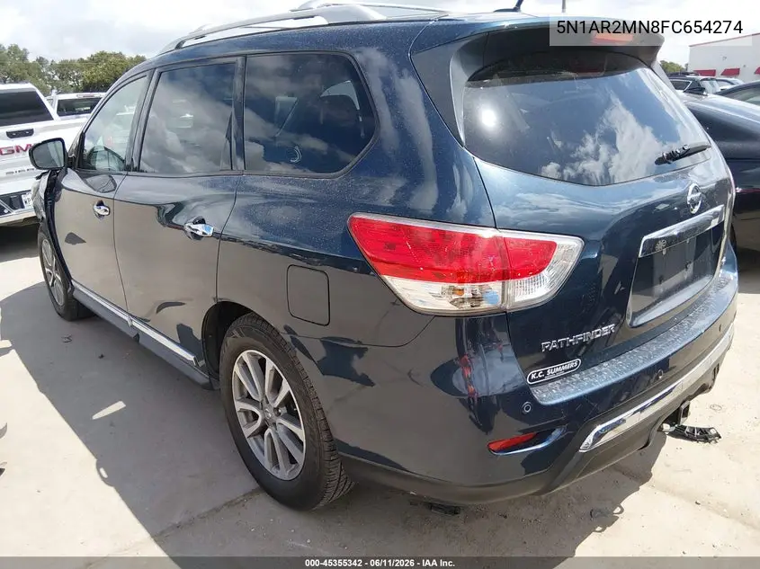 2015 Nissan Pathfinder Platinum/S/Sl/Sv VIN: 5N1AR2MN8FC654274 Lot: 45355342