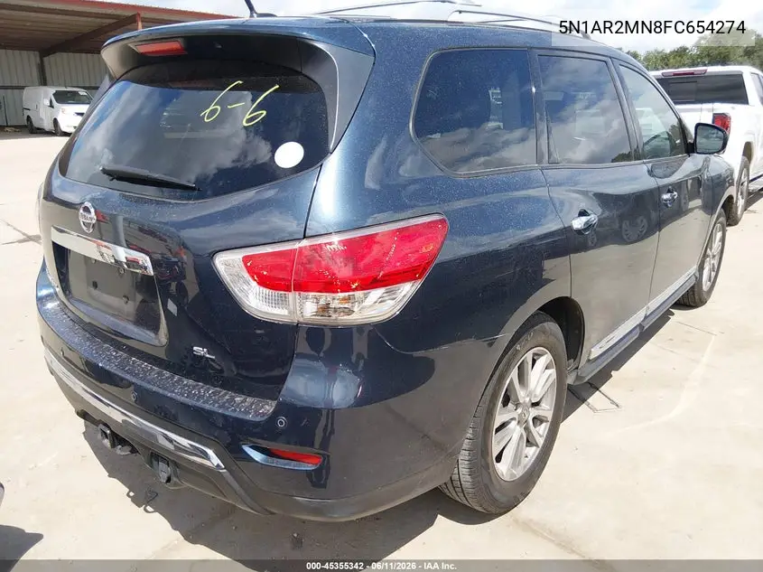 2015 Nissan Pathfinder Platinum/S/Sl/Sv VIN: 5N1AR2MN8FC654274 Lot: 45355342