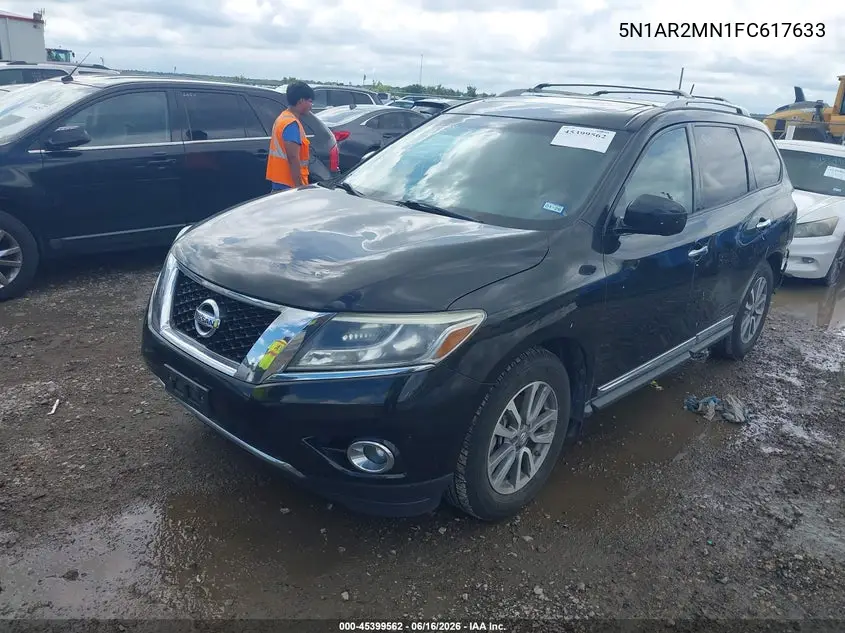 2015 Nissan Pathfinder Sl VIN: 5N1AR2MN1FC617633 Lot: 45399562
