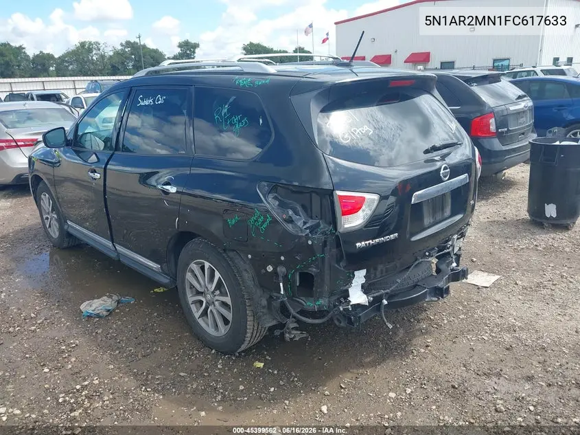2015 Nissan Pathfinder Sl VIN: 5N1AR2MN1FC617633 Lot: 45399562