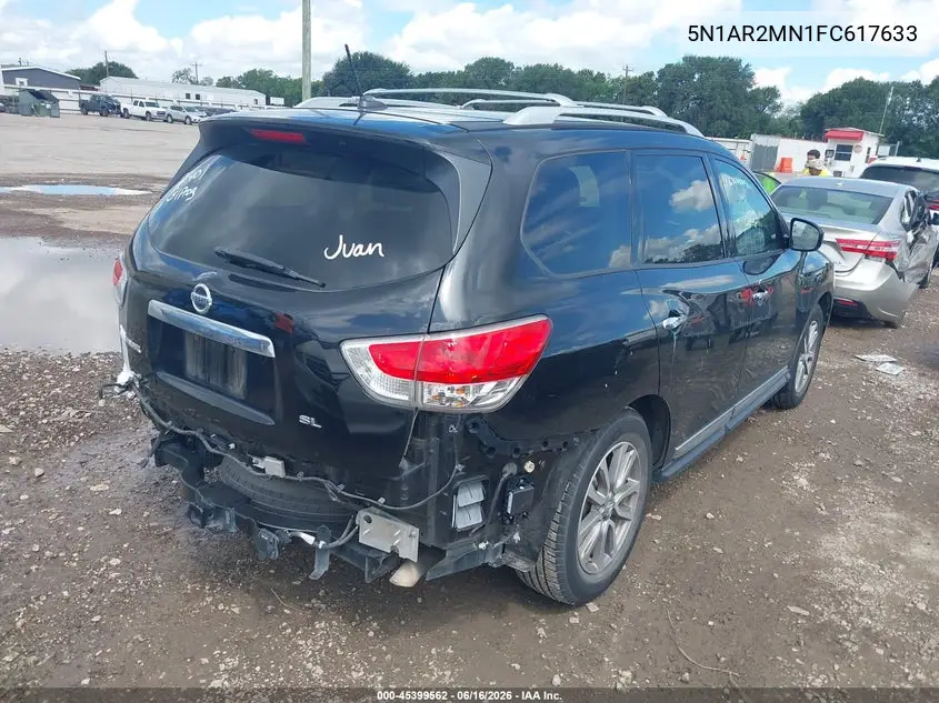 2015 Nissan Pathfinder Sl VIN: 5N1AR2MN1FC617633 Lot: 45399562