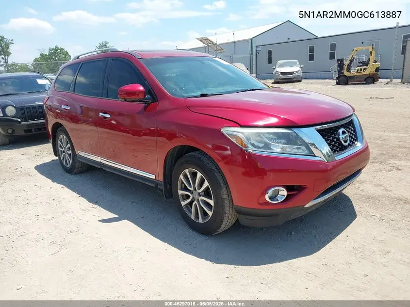 2016 Nissan Pathfinder Sl VIN: 5N1AR2MM0GC613887 Lot: 45297018