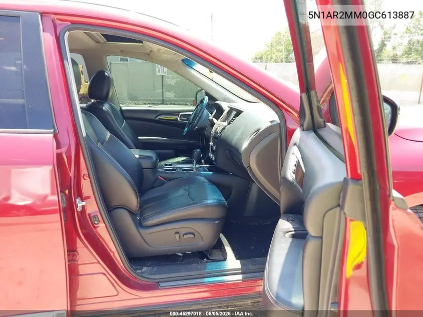 2016 Nissan Pathfinder Sl VIN: 5N1AR2MM0GC613887 Lot: 45297018