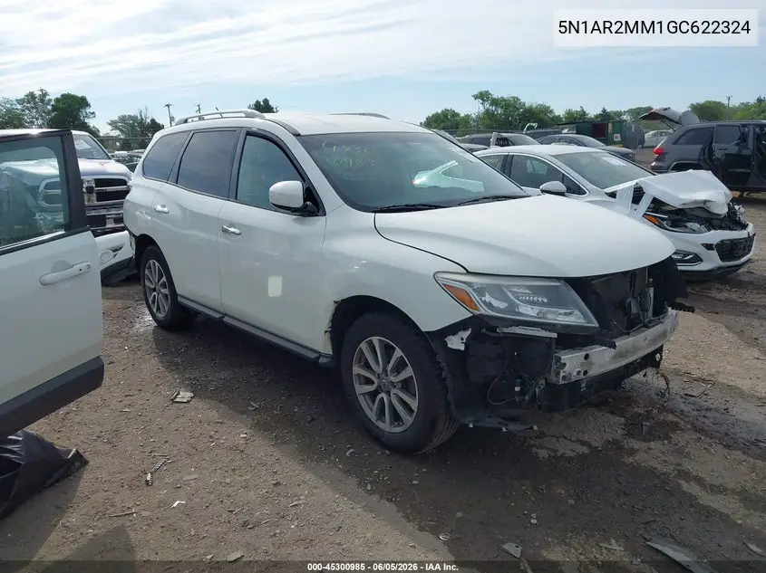 2016 Nissan Pathfinder S VIN: 5N1AR2MM1GC622324 Lot: 45300985