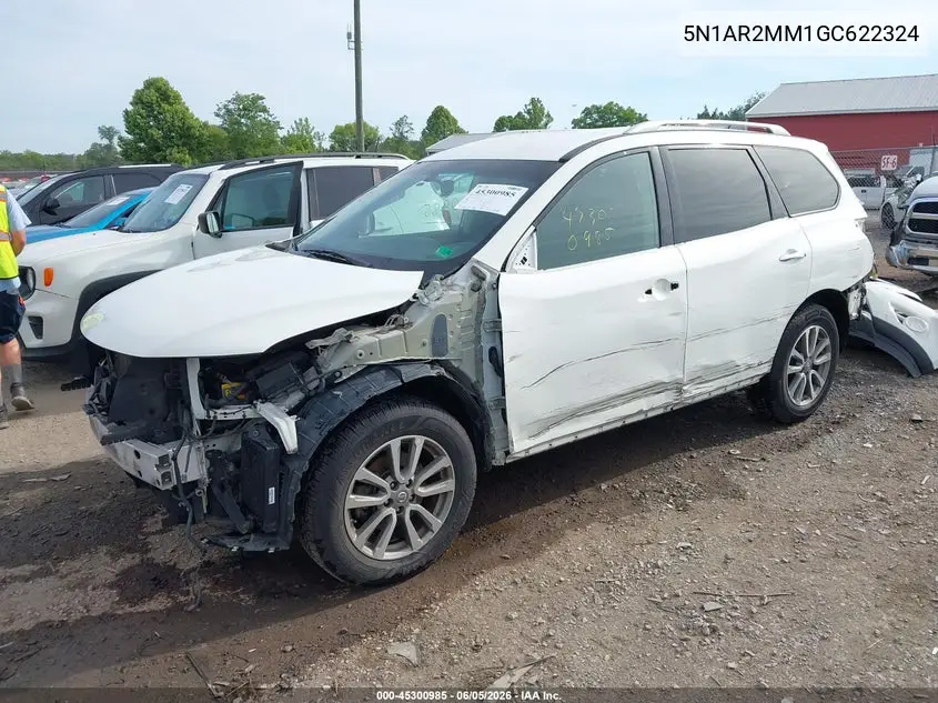 2016 Nissan Pathfinder S VIN: 5N1AR2MM1GC622324 Lot: 45300985