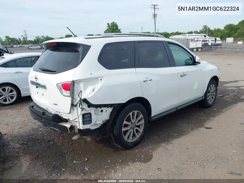 2016 Nissan Pathfinder S VIN: 5N1AR2MM1GC622324 Lot: 45300985
