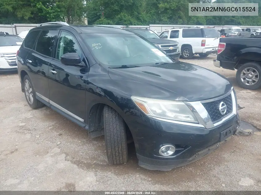 2016 Nissan Pathfinder Platinum VIN: 5N1AR2MN6GC615524 Lot: 45322346