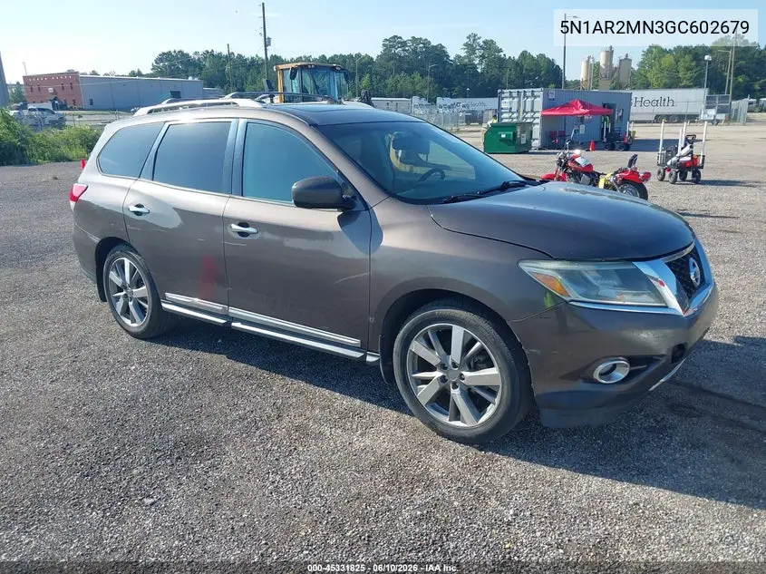 2016 Nissan Pathfinder Platinum VIN: 5N1AR2MN3GC602679 Lot: 45331825