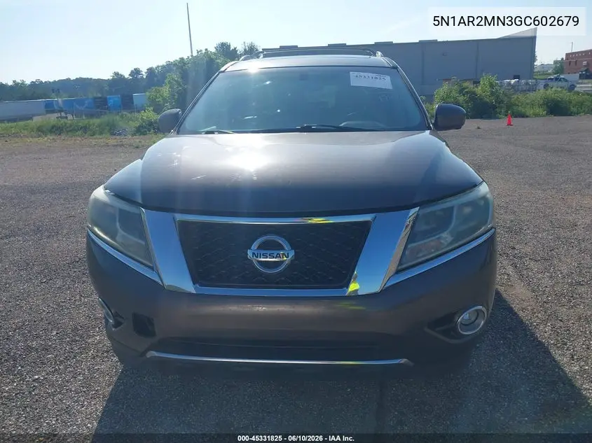 2016 Nissan Pathfinder Platinum VIN: 5N1AR2MN3GC602679 Lot: 45331825