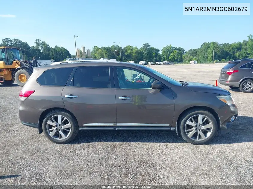 2016 Nissan Pathfinder Platinum VIN: 5N1AR2MN3GC602679 Lot: 45331825