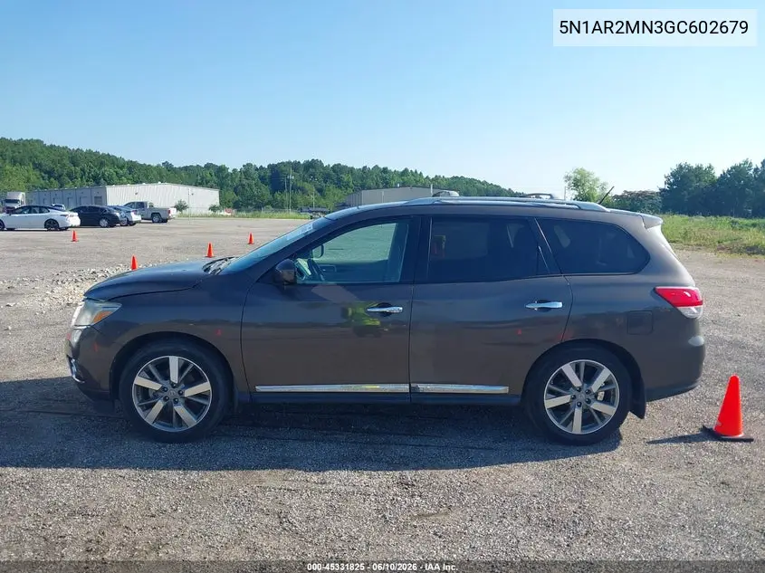 2016 Nissan Pathfinder Platinum VIN: 5N1AR2MN3GC602679 Lot: 45331825
