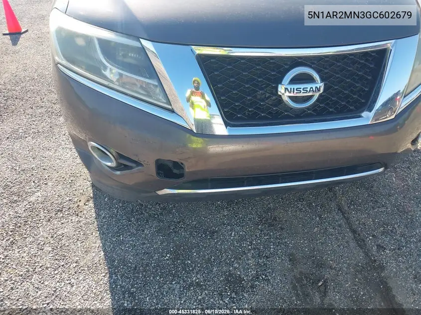 2016 Nissan Pathfinder Platinum VIN: 5N1AR2MN3GC602679 Lot: 45331825