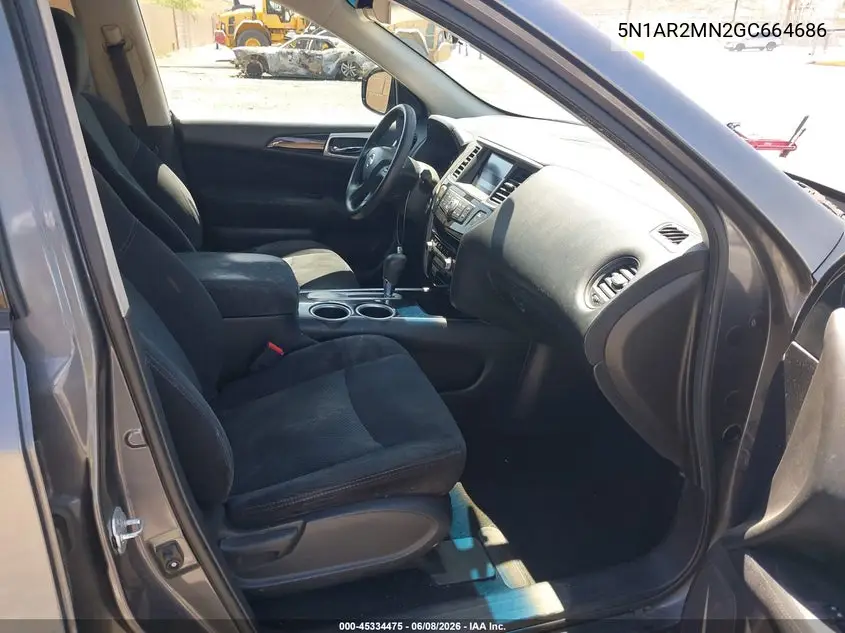 2016 Nissan Pathfinder S VIN: 5N1AR2MN2GC664686 Lot: 45334475
